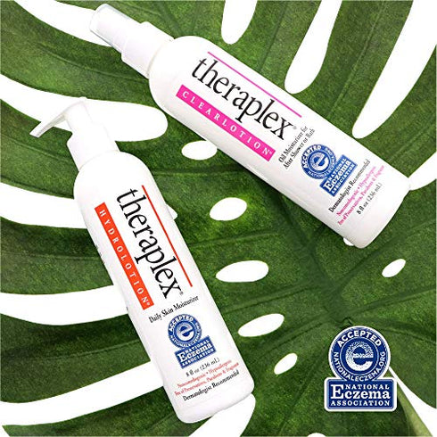 Theraplex Hydro Lotion (8 oz) - No Parabens or Preservatives, Noncomedogenic, and Hypoallergenic, Fragrance-Free, Dermatologist recommended - National Eczema Association Seal of Approval